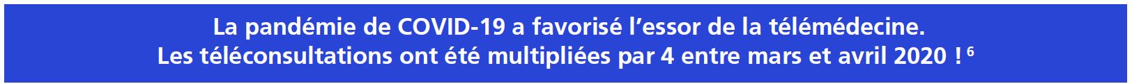 La pandémie de COVID-19 a favorisé l’essor de la télémédecine. Les téléconsultations ont été multipliées par 4 entre mars et avril 2020 !